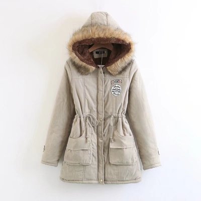 Warm Hooded Parka Jackets for Women banana 724GoShop