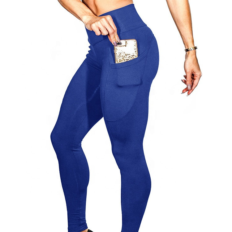 Woman Sports Yoga Pant High Waist Yoga Pants Blue 724GoShop