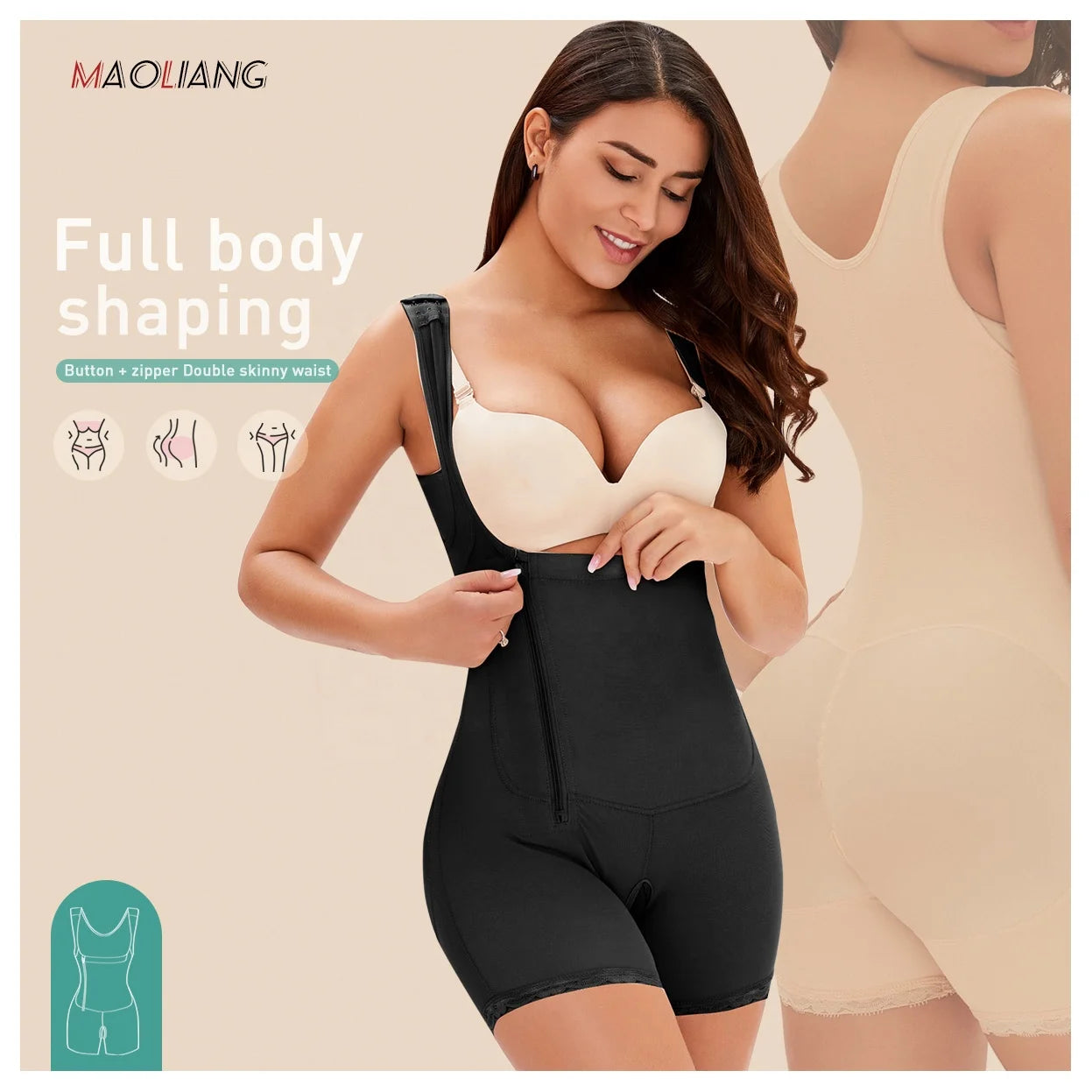 Slimming Tummy Control Shapewear Bodysuit High Waist Trainer Full Body Shapers For Women 724GoShop