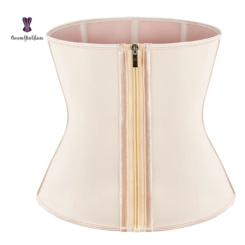 black shapewear for women waist trainer 7 steel bones plus size Beige 724GoShop