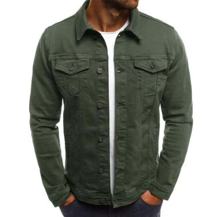 Autumn Men Jacket Casual Men Coat Army Green 724GoShop