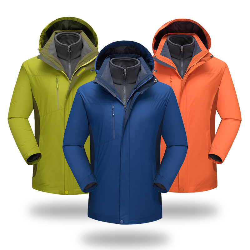 Plus Size Men's Jackets 3 in 1 Winter Outdoor Windbreaker Jackets for Men 724GoShop