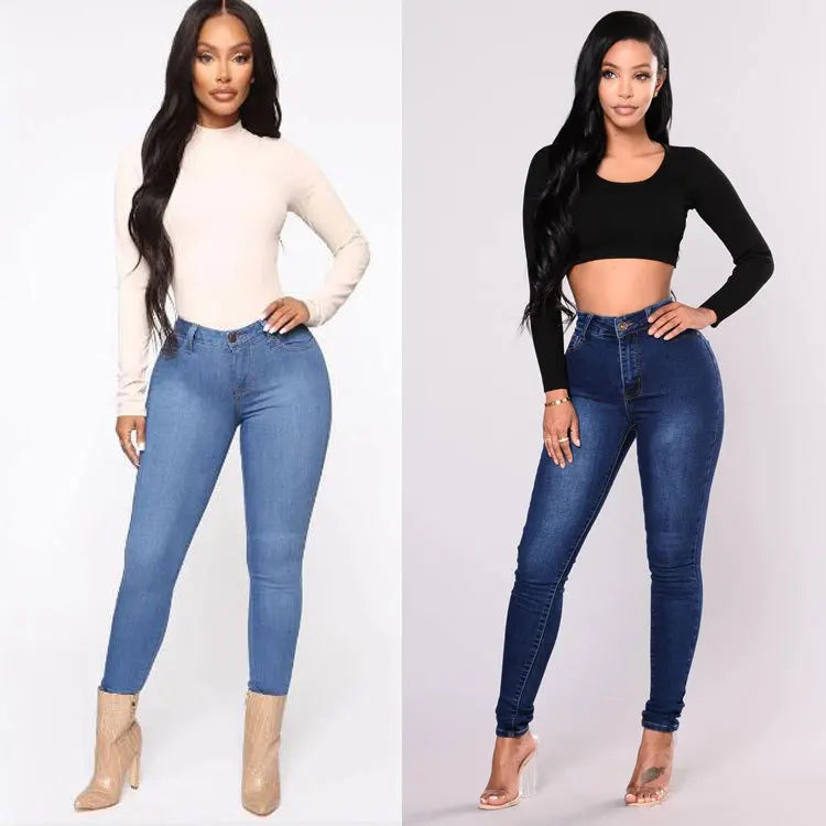 women's pencil stretch pants cotton skinny jeans pan jean dress in bulk women's 724GoShop