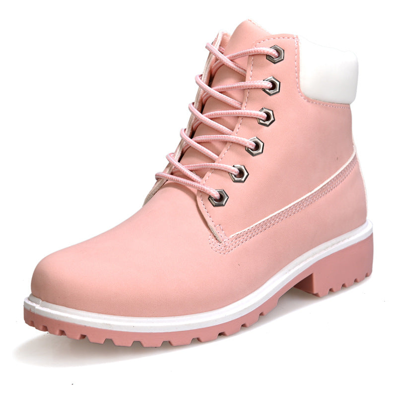 men waterproof men ankle boots Pink 724GoShop