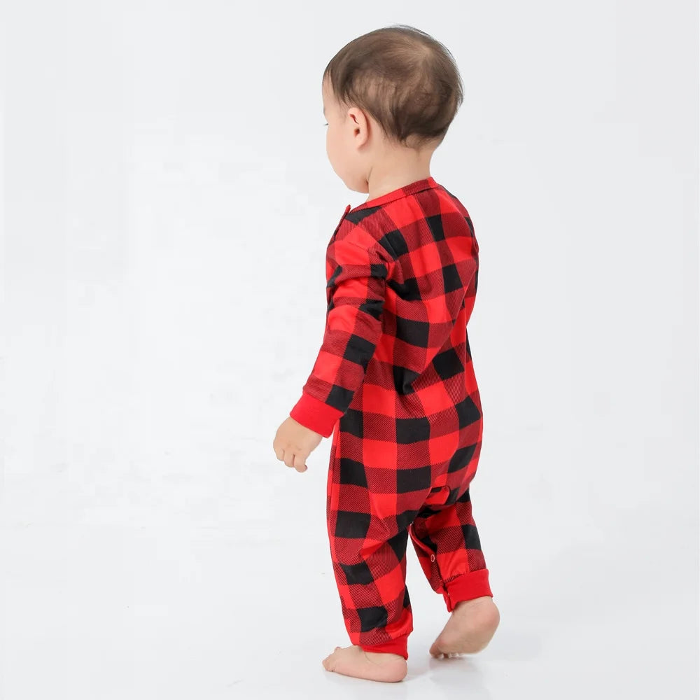 Xmas Winter Warm Soft Pants Pyjamas Blank Cotton Pajamas Set Matching Christmas Pajama for Family 724GoShop