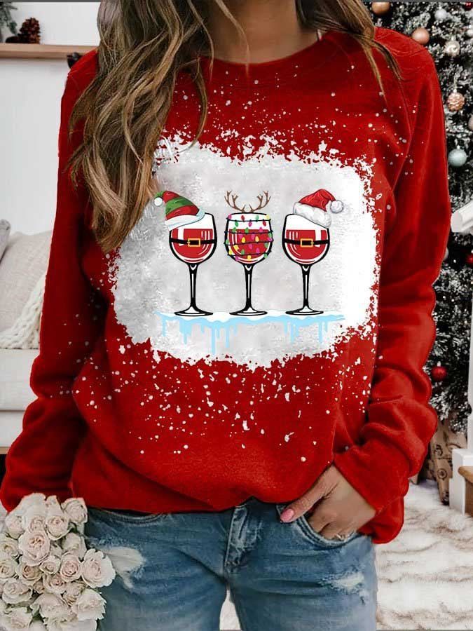 Trendy Women's Winter Sweatshirt New Christmas Fashion Digital Printing Gradient Decoration Breathable Knitted Digital printing 2 724GoShop