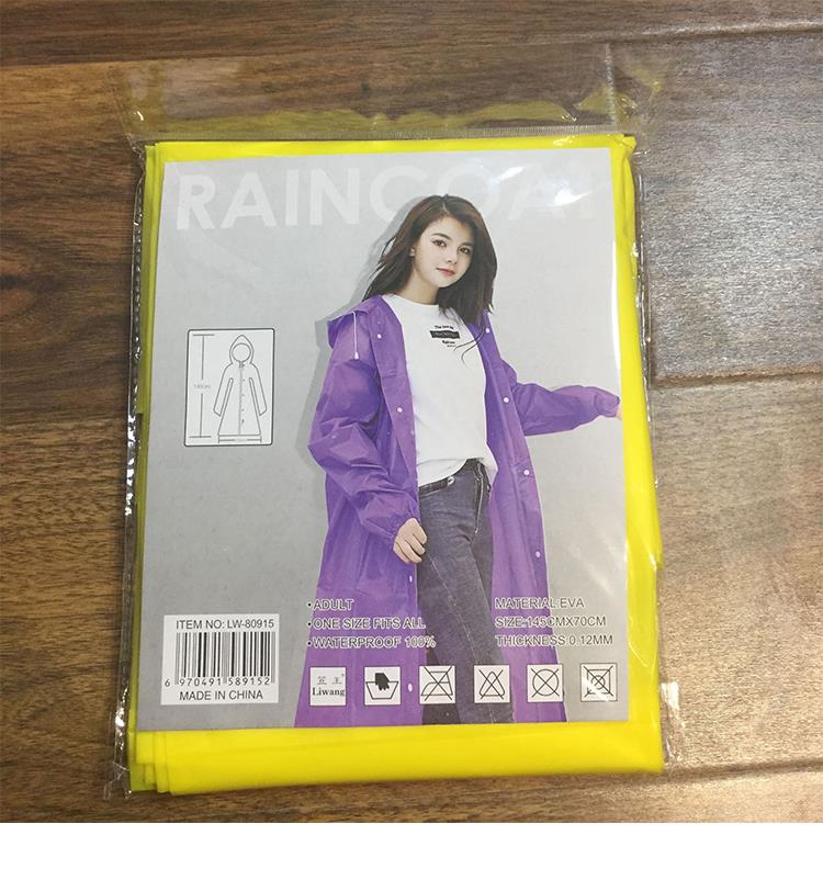 Siamese Thicken Reusable Adult Pink Raincoat Unisex Raincoats For Adults Waterproof Adult - average size Purple Tight cuff 724GoShop