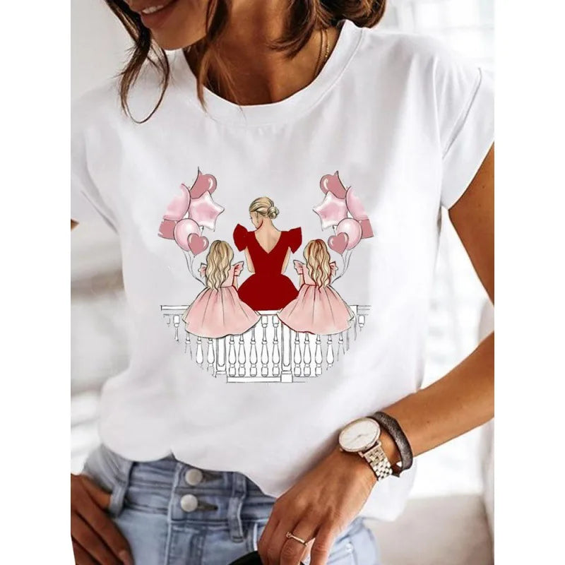 Short Sleeve Love Casual T-shirts Clothes Women Female T Clothing Ladies graphics Style-11 724GoShop