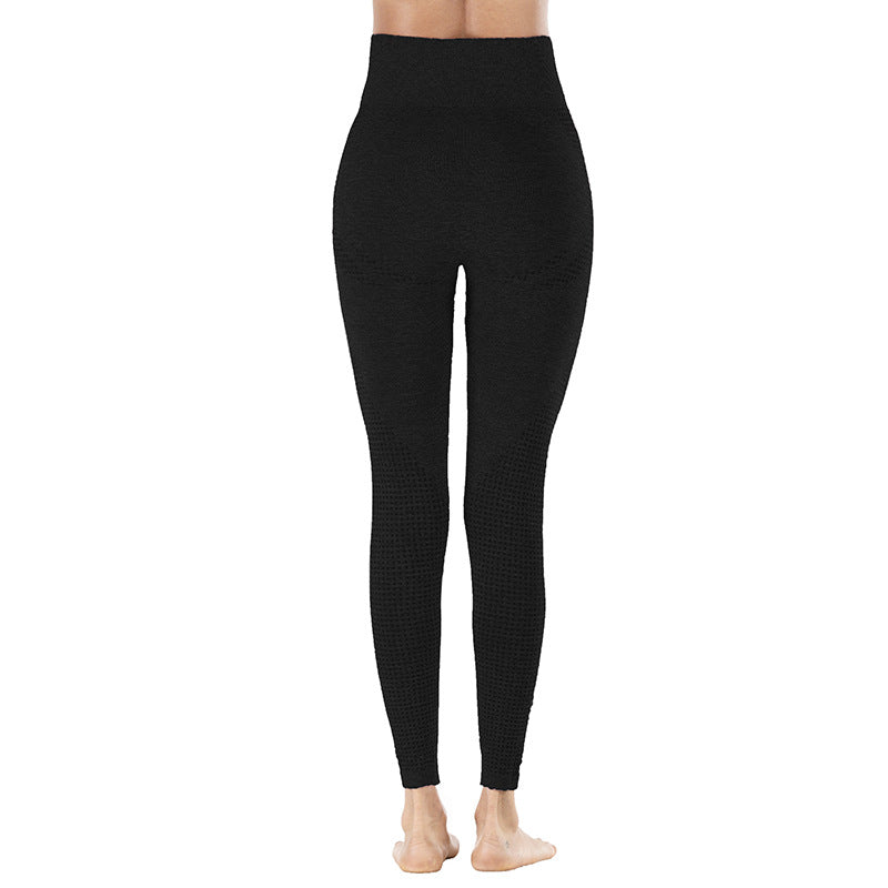 Ladies Stretchy Running Training Fitness Womens Gym Leggings High Waist Seamless 5 Piece Yoga Set black leggings 724GoShop