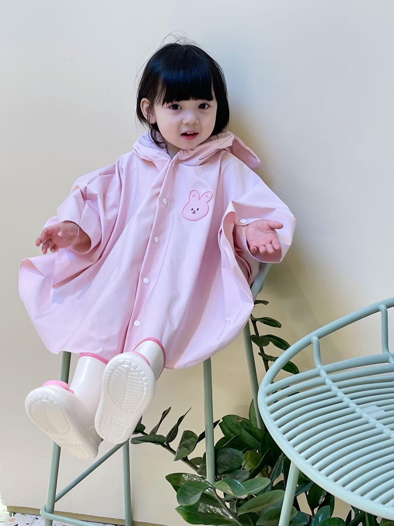 Waterproof Kids Rain Jacket 55-61cm radius Pink 724GoShop