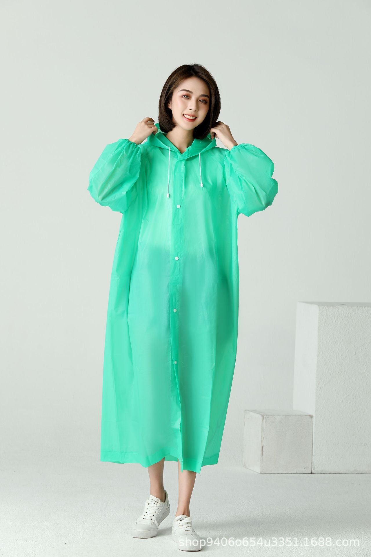 RAINWEAR Women Men Rain Coat 159-190CM green 724GoShop