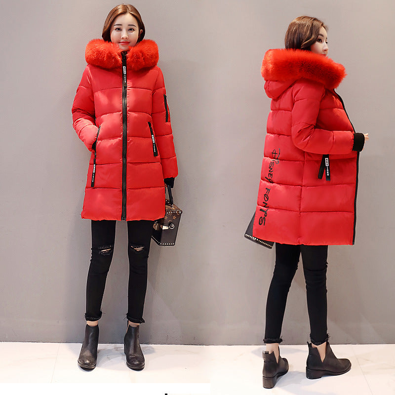 warm hooded cotton-padded winter jackets coats Red 724GoShop