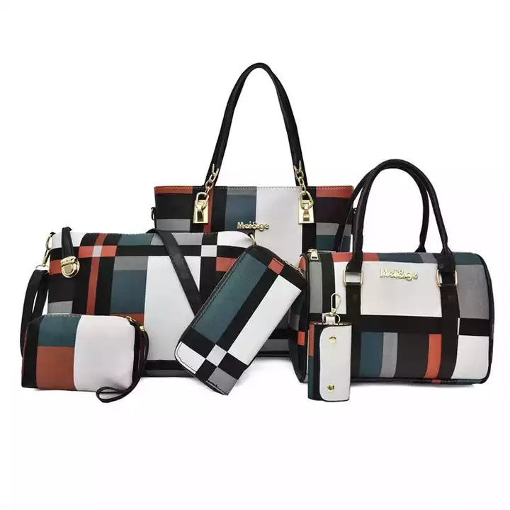 Fashion Ladies Bag Handbags Sets 6 in 1 Handbag for Women 724GoShop