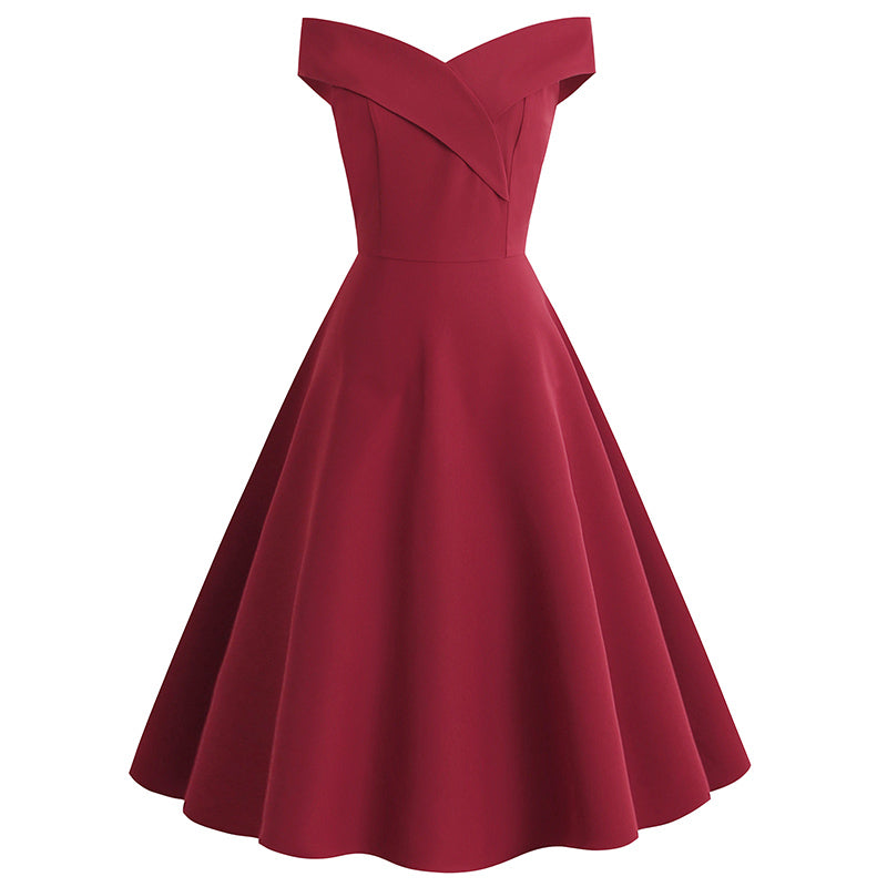 Solid Color Formal Party Dress Slim Elegant Women Evening Dresses High Waist Backless Sleeveless Woman's Clothing Burgundy 724GoShop