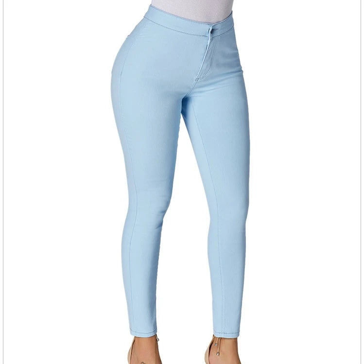 Mid Waist Denim Women's Trousers Pants Streetwear Skinny Jeans 724GoShop