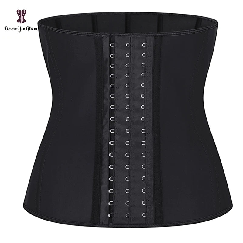 Rose Adjustable Waist Trainer Shapers Colombian Girdles 100% Latex Trainer Black 724GoShop