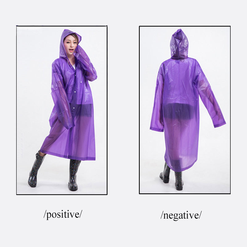 Women Men Impermeable Thickened Waterproof Raincoat Tourism Outdoor Hiking Rain Poncho Raincoat Hooded Rain Coat 724GoShop