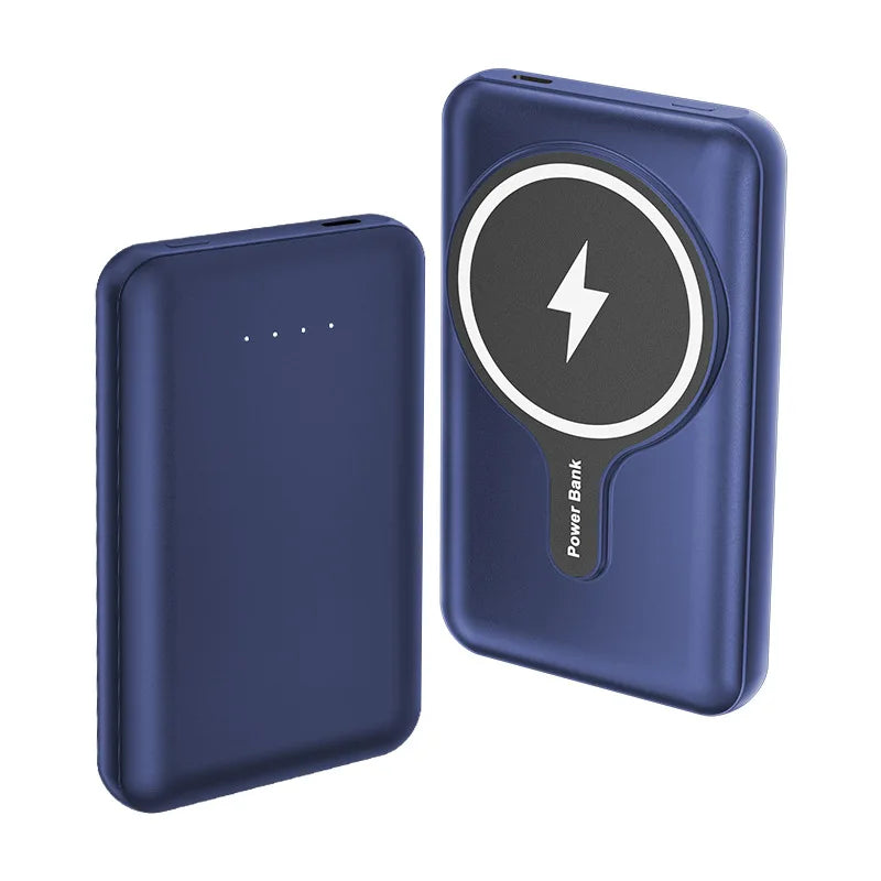 10000mAh Power Bank Mini Portable High Capacity Charger Wireless 10000(mAh) fast charge dark blue 10000mAh 724GoShop