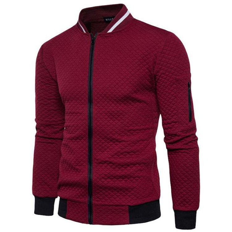 Mens Casual Jacket Hooded Red 724GoShop