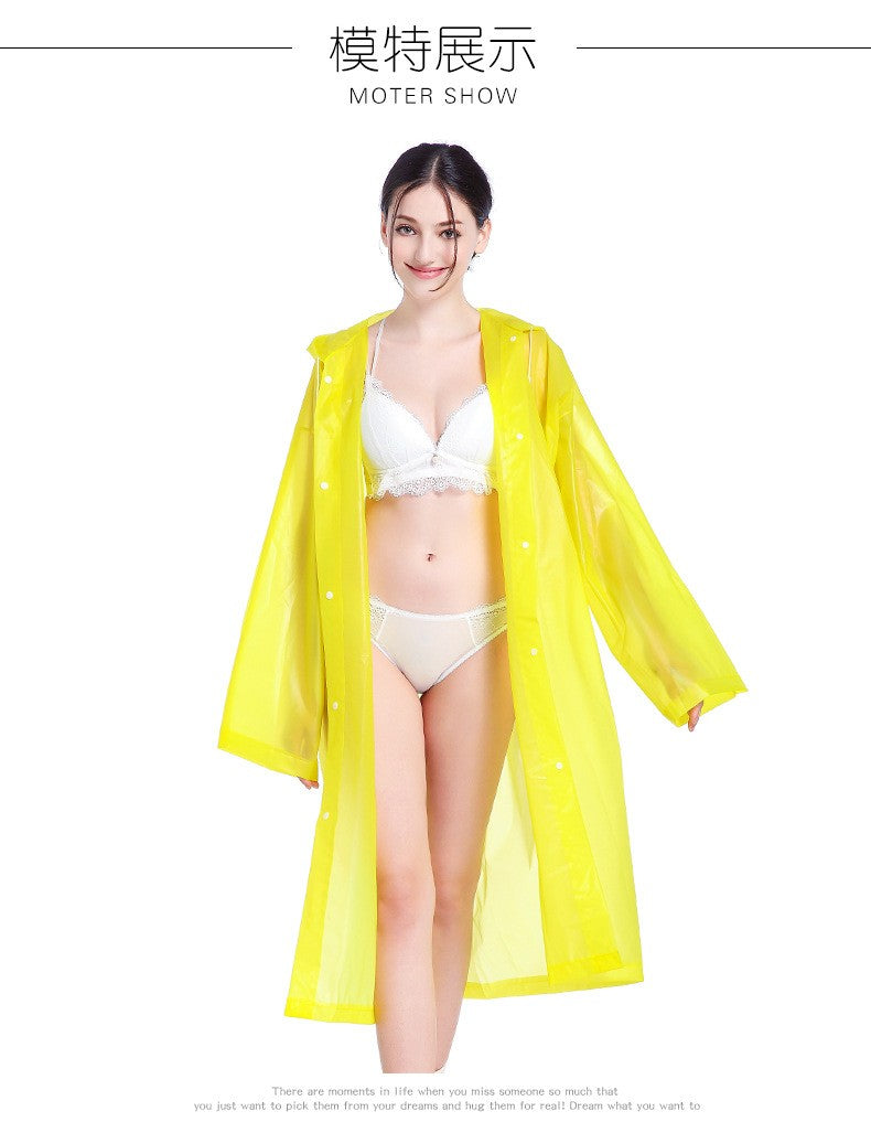 Reusable Raincoat Jackets Lightweight Rain Clear Ponchos with Hood 150g Yellow 724GoShop