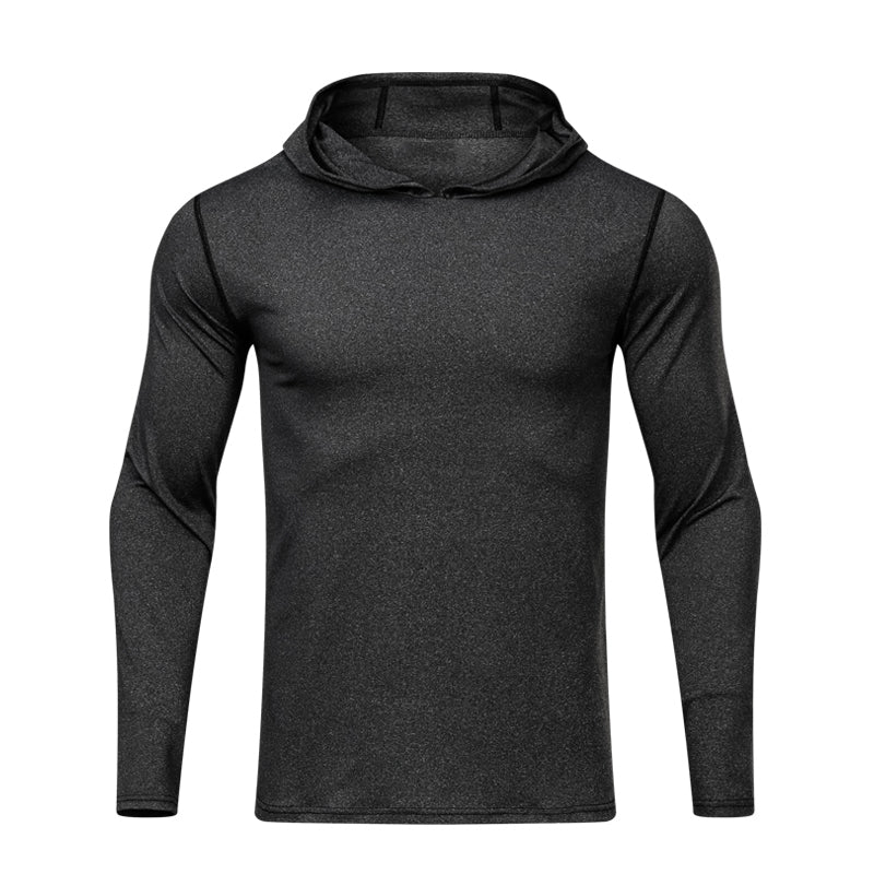 Sport Wear Men Gym Hoodies Outdoor Running Tops Dark grey 724GoShop