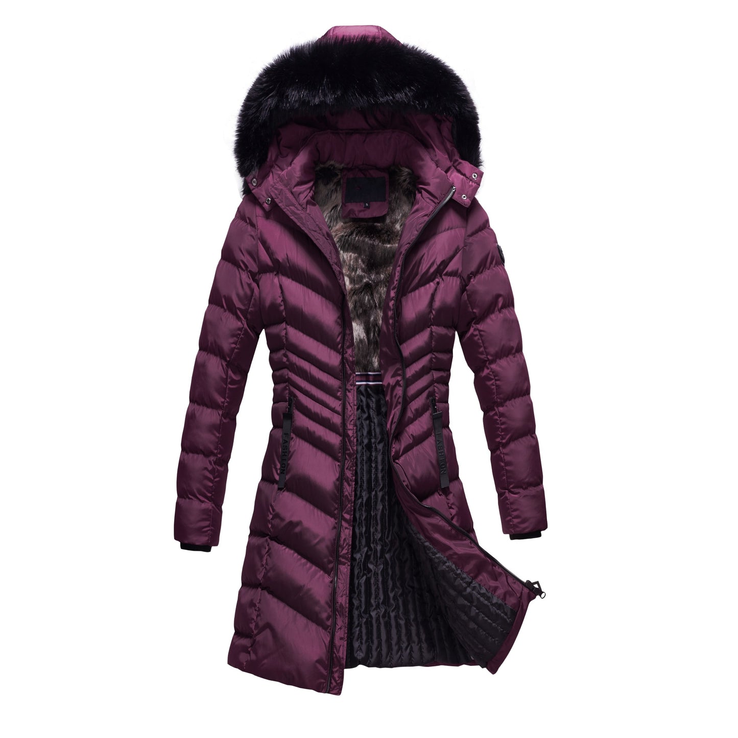 ZOE Hot Selling Woman Jacket Long Style Parka Simple Softshell Jacket Women wine 724GoShop