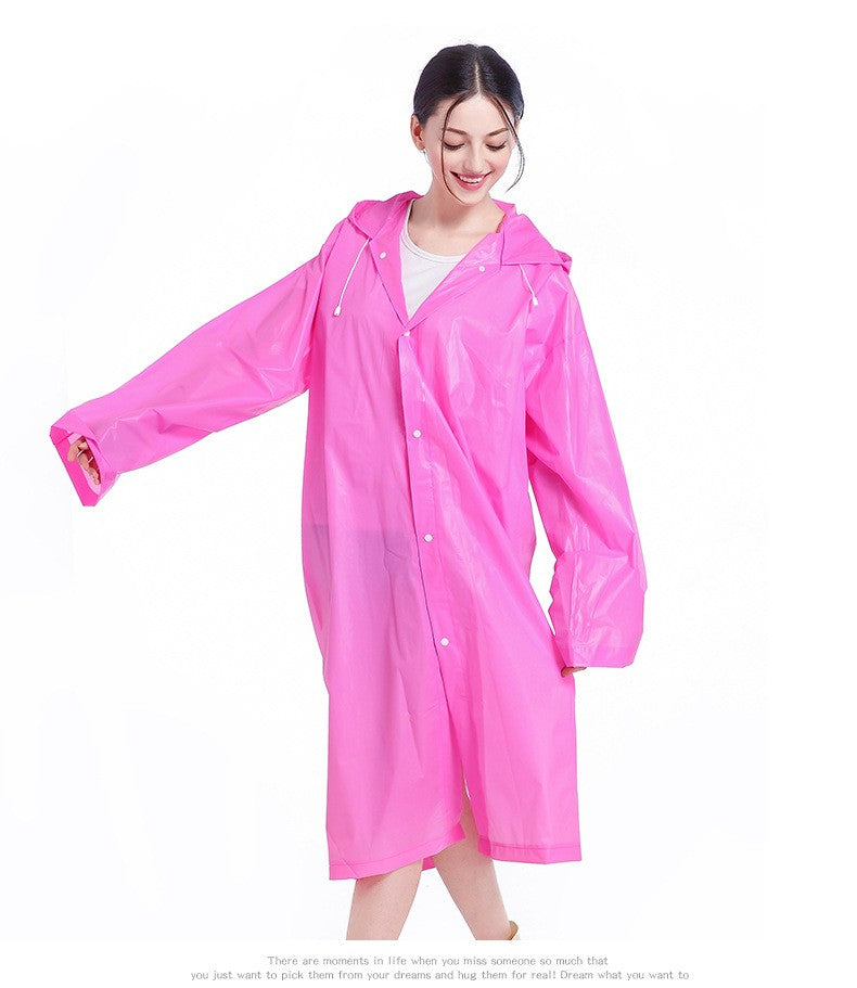 Reusable Raincoat Jackets Lightweight Rain Clear Ponchos with Hood 150g Pink 724GoShop