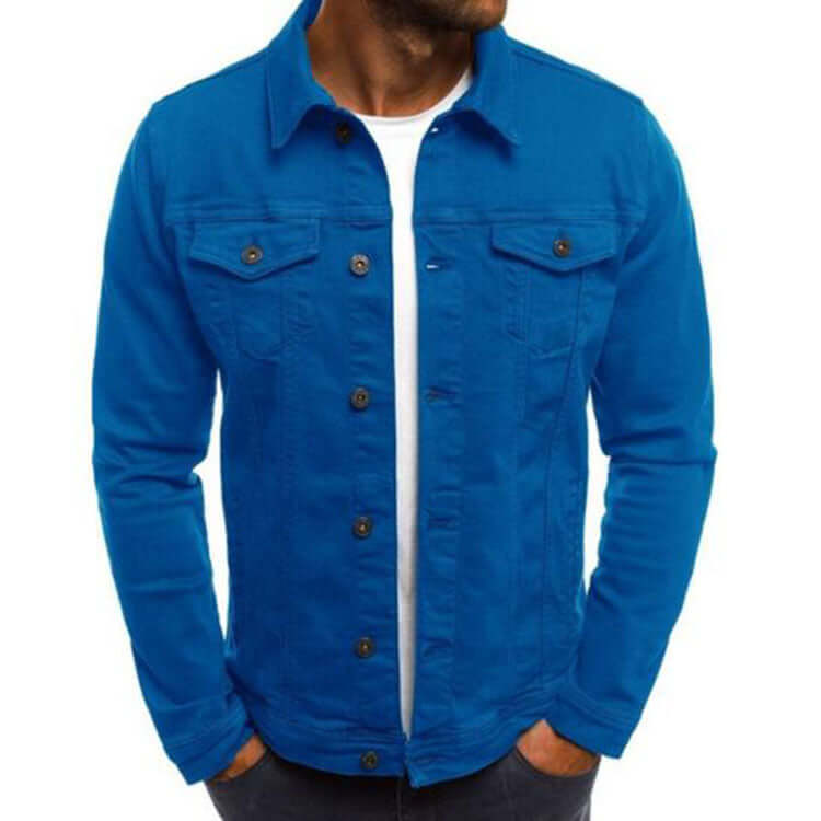 Autumn Men Jacket Casual Men Coat Blue 724GoShop