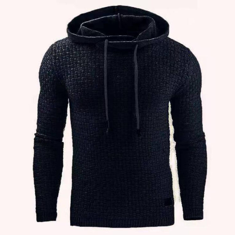 Warm Men Jacquard Fleece Hooded Sweatshirt Autumn Winter Man Hoodie Pullover Long Sleeve Hoodies Male Gym Clothing NAVY 724GoShop