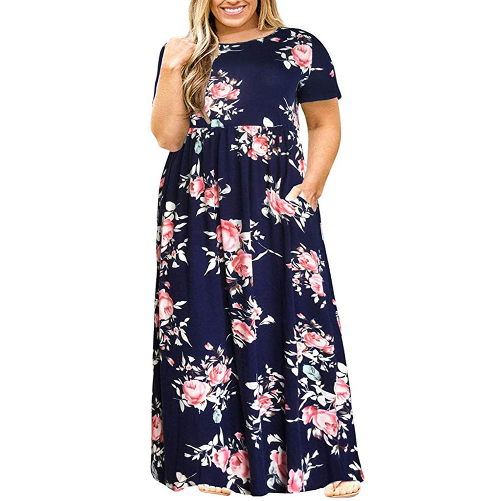 Summer MM Women Maxi Dress NAVY 724GoShop