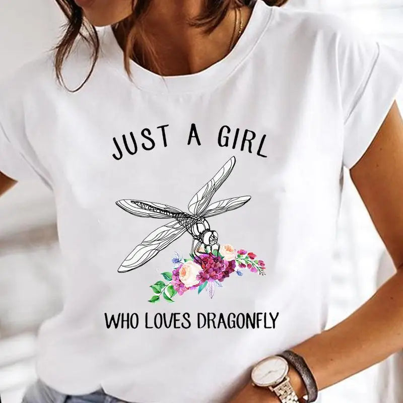 Women Print Clothes Watercolor New Lovely Female Butterfly Tops Graphic T-Shirt Style-11 724GoShop