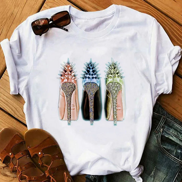 Women eye Lashes Tops Print Ladies Fashion Graphic T-Shirt 724GoShop