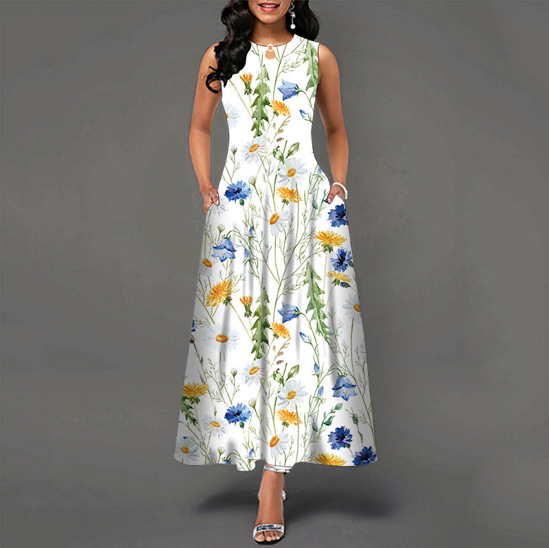 Sleeveless Long Dress Womens Dresses 724GoShop