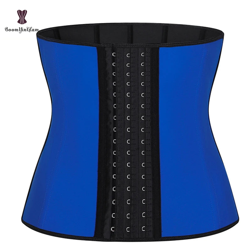 Rose Adjustable Waist Trainer Shapers Colombian Girdles 100% Latex Trainer Blue 724GoShop