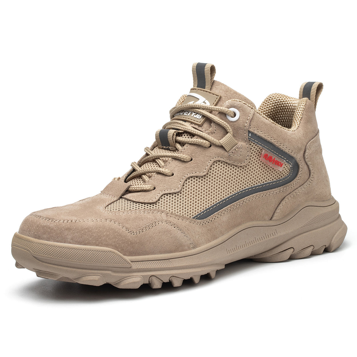 Super lightweight breathable armored suede hard men plastic steel toe work women specifications safety shoes for engineers Beige 724GoShop