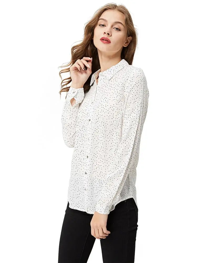 Womens button down Plus Size long sleeve blouse tops Shirts 724GoShop