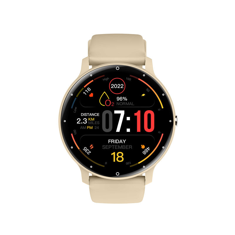 smart watch heart rate monitor for men and women Beige 724GoShop