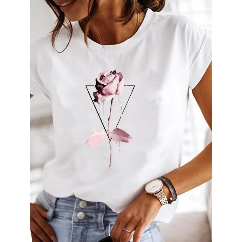 Short Sleeve Love Casual T-shirts Clothes Women Female T Clothing Ladies graphics Style-8 724GoShop