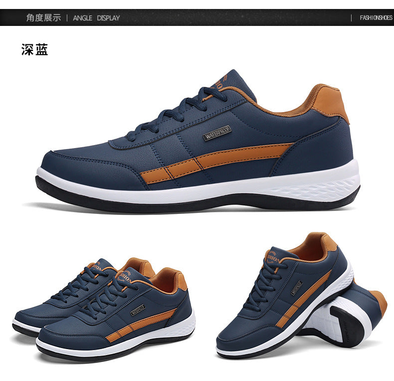 Waterproof lightweight sneakers sports running GYM for men Blue 724GoShop