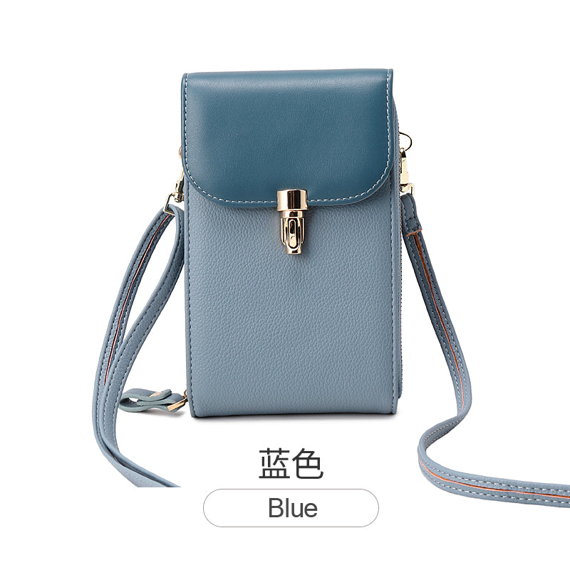 handbags, large-capacity mini shoulder phone bag blue 724GoShop