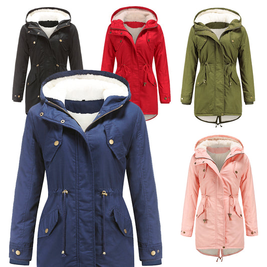 Winter fashion women's hooded pocket jackets 724GoShop