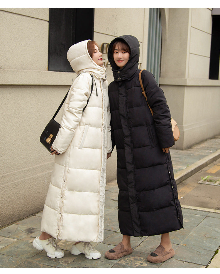 warm hooded cotton-padded women winter jackets coats 805-black 724GoShop