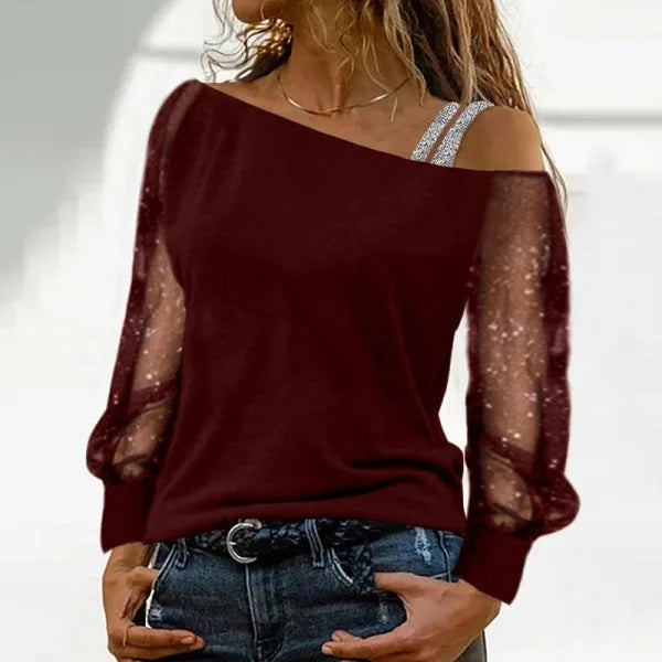 Woman Tshirts Long Sleeve Solid Colour Tops Casual Streetwear T-shirt 4 724GoShop