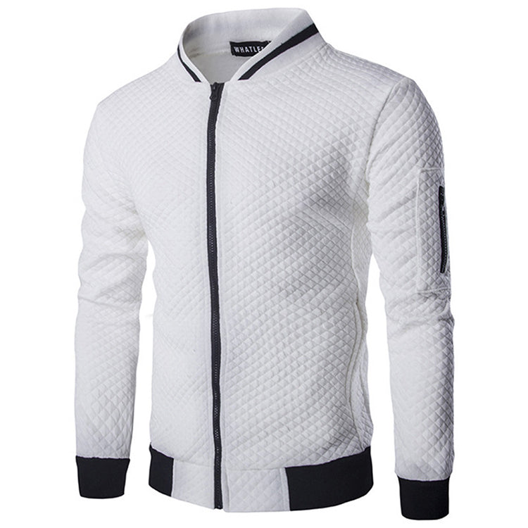 Mens Casual Jacket Hooded White 724GoShop