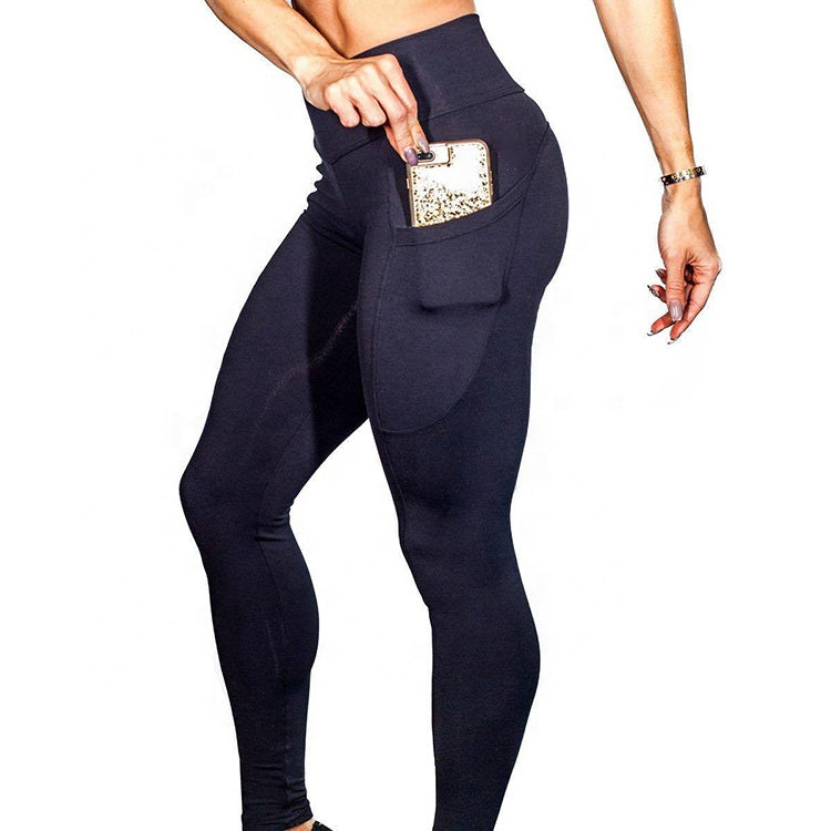 Woman Sports Yoga Pant High Waist Yoga Pants Black 724GoShop