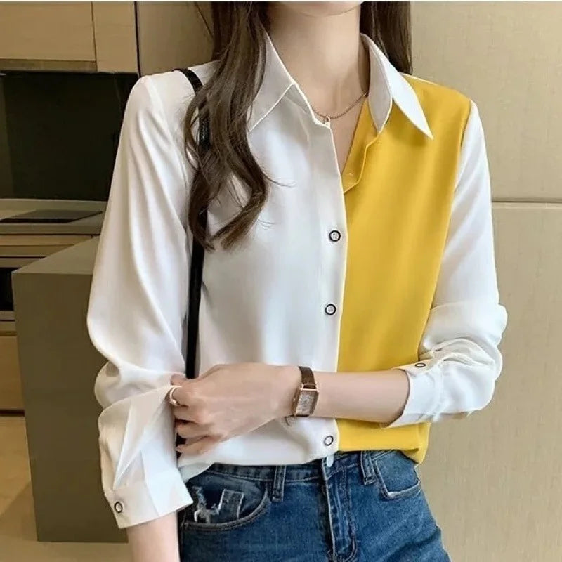 Women's Shirt Design Feeling Office Chiffon Loose Shirt 724GoShop