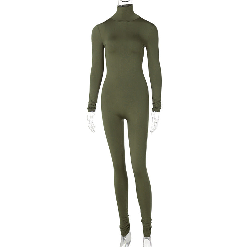 new style One Piece stretch bodycon Jumpsuit Army Green 724GoShop