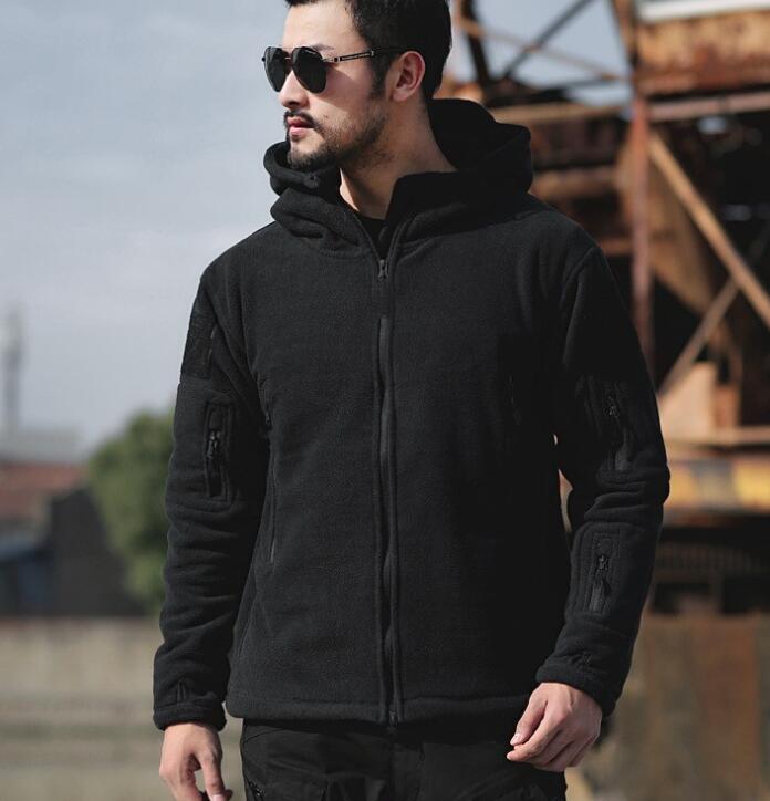 men's jacket windproof warm coats Black 724GoShop