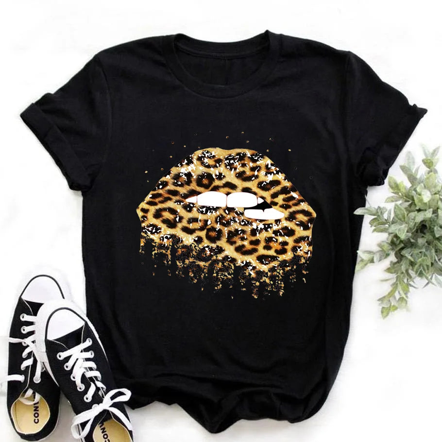 T-Shirt Women'S Short Sleeve Boutique Lip Custom Tshirt Printing Graphic T Shirts ew22 724GoShop