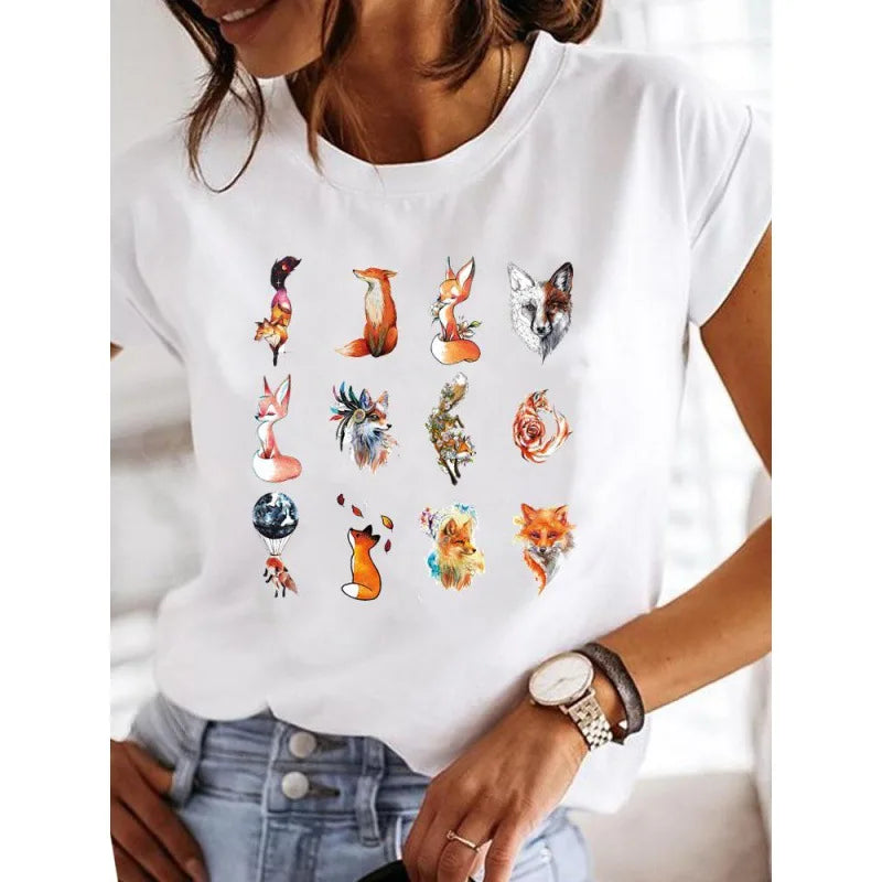 Short Sleeve Love Casual T-shirts Clothes Women Female T Clothing Ladies graphics Style-9 724GoShop